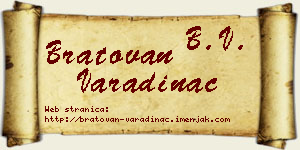 Bratovan Varadinac vizit kartica